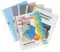 Sheet Protectors Bantex A4 5 Asst Col Pk25