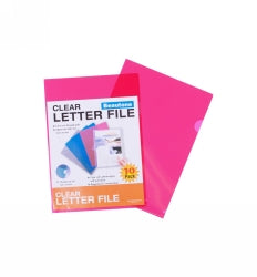 Letter File B/Tone A4 Trans Red Pk10