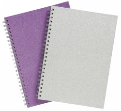 Note Book Colourhide 80Gsm 160Pg A4 Spiral Hardcover Glitz Glitter