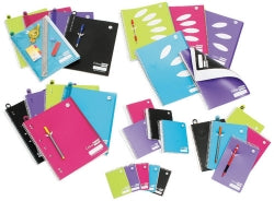 Note Book Marbig A4 Colourhide Spiral W/Sheet Protectors