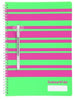 Notebook Colourhide A4 Designer Green Stripes 120Pg