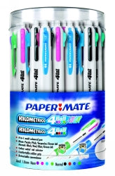 Pen P/Mate Bp 4 Ball Retact Business & Neon Canister 30