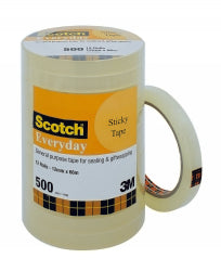 Tape Transparent Scotch 500 12Mmx66M Bulk Pk12