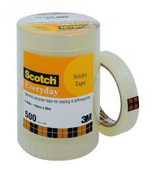 Tape Everyday Scotch 500 18Mmx66M Bulk Pk8