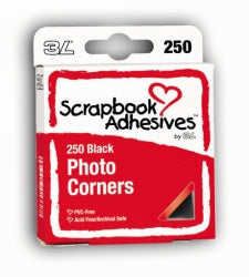 Craft Metallic Corners 3L Pp Black Bx250