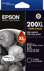 Inkjet Cart Epson T201194 H/Yield Bk Twin Pack 200Xl