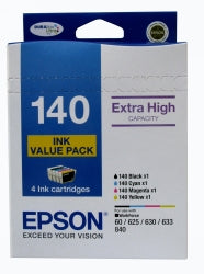 Inkjet Cart Epson T140692 H/Yield T140 Value Pack 4 Colours