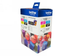 Inkjet And Photo Paper Value Pack Brother Lc133 4 Inks + Paper C/M/Y/B