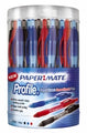 Pen P/Mate Bp Profile Retract Blk/Blue/Red Canister 48