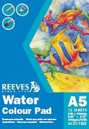 Sketch Pad Reeves A5  Water Colour 300Gsm 12Sht (A/Free)