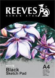 Sketch Pad Reeves A4 Black 140Gsm 20 Sht (Acid Free)