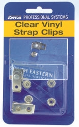 Security Card Holder Strap Clips Kevron Clear Vinyl Pk2