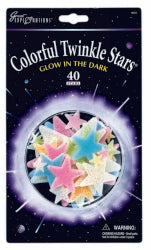 Great Explorations Glow  Colourful Twinkle Stars Pk40