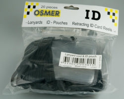 Id Pouch Osmer L/Scape W/Lanyard Black Pk20