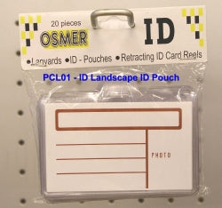 Id Pouch Osmer 90X55Mm Landscape Pvc Clear Pk20