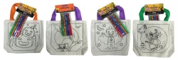 Bag Halloween Colour Your Bag W/ Colour Pens Asst Designs