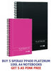 Note Book Spirax Pp400 A4 Platinum 100Lf Bonus 5 Spirax 405 Platinum A5 Pin