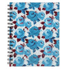 Note Book Spirax 511 A5 Ruled H/C Spiral Floral Blue