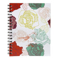 Note Book Spirax 511 A5 Ruled H/C Spiral Floral Green