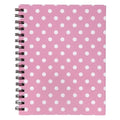 Note Book Spirax 511 A5 Ruled H/C Spiral Spot Pink