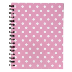 Note Book Spirax 511 A5 Ruled H/C Spiral Spot Pink