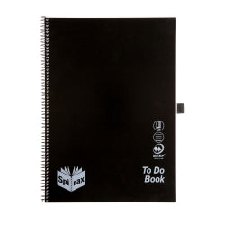 Note Book Spirax P704 A4 To Do Pp Black 140Pg