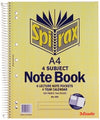 Note Book Spirax 606 A4 4 Subject S/O