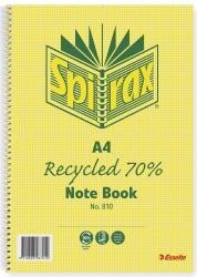 Spirax Recycled Note Book 800 810 A4 120P 5'S