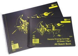 Sketch Book Quill Q534 A4 Spiral S/O 20Lf