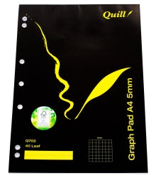 Graph Pad Quill A4 Q702 5Mm Squares 40Lf