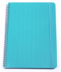 Note Book Quill Premium Pp A4 With Storage Pocket Aqua