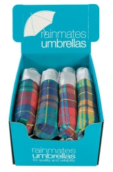 Umbrella  94Cm Diam  Assorted Tartan Colours