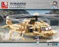 Toy Building Blocks Sluban Army Uh 60L Black Hawk Helicopter 439 Pce