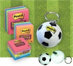 Post-It S/Sticky Jewel Pop 76X76Mm Buy 2 Pks Get Bonus 4Gb Soccer Ball