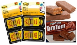 Post-It Flags 680-Sh2 Twin Pk Sign Here Buy 2 Pks Get Bonus Tim Tams