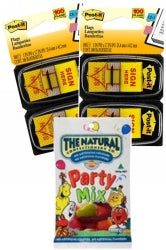 Post-It Flags Twin Pk Sign Here Buy 2Pks Get Free Party Mix Lollies