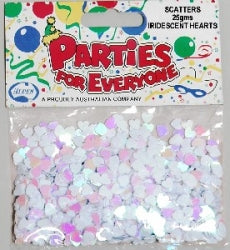 Party Scatters Alpen Iridescent Hearts 25Gm