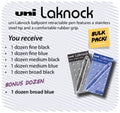 Pen Uni Bp Laknock Bts Bulk Pack Buy 5 Doz Get 1 Doz Free Black And Blue