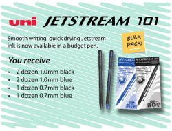 Pen Uni Rb Jetstream Bts Bulk Pack 4 Doz 1.0Mm And 2 Doz 0.7Mm Black And Bl